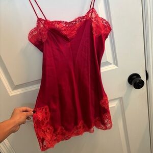 Vintage Victoria's Secret 100% Silk Slip with Lace